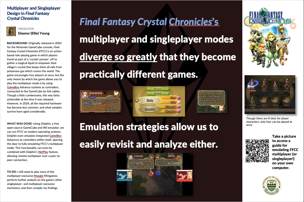 Young's poster detailing Final Fantasy differences
